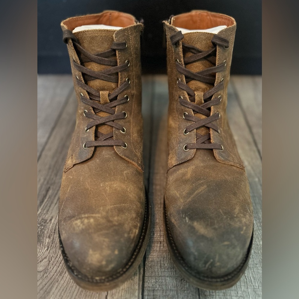 FRYE Men's Brown Leather Lace Up Boots Size 12
